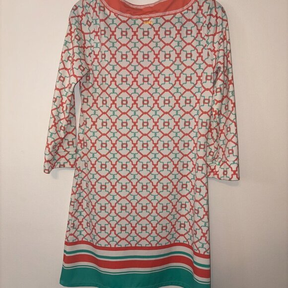 CABANA LIFE Napa Embroidered Split Neck Tunic- Mini Dress 3/4 Sleeve UPF 50 - S - Picture 8 of 9